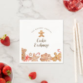 Serviette En Papier Cookie Exchange Holiday Party Napkins (En situation)