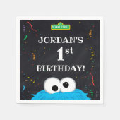 Serviette En Papier Cookie Monster | 1st Birthday (Devant)