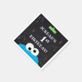 Serviette En Papier Cookie Monster | 1st Birthday (Coin)