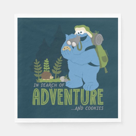 Serviette En Papier Cookie Monster | À la recherche d'aventure...et de (Devant)