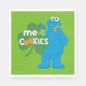 Serviette En Papier Cookie Monster | Amour shamrock (Devant)