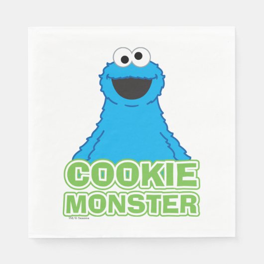 Serviette En Papier Cookie Monster Character Art (Devant)