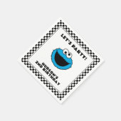 Serviette En Papier Cookie Monster Checkerboard Birthday (Coin)