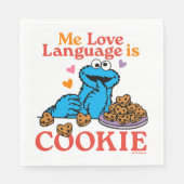 Serviette En Papier Cookie Monster | Citation de la Saint Valentin (Devant)