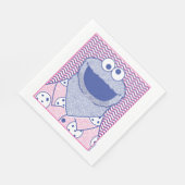 Serviette En Papier Cookie Monster | Cookie Bouton Bas (Coin)