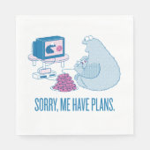 Serviette En Papier Cookie Monster | Désolé, J'Ai Des Plans (Devant)