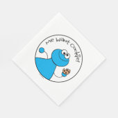Serviette En Papier Cookie Monster Doodley Graphisme (Coin)