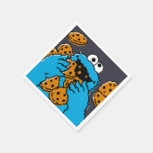 Serviette En Papier Cookie Monster Eating All the Cookies (Coin)