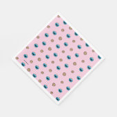 Serviette En Papier Cookie Monster et Cookies Motif rose (Coin)