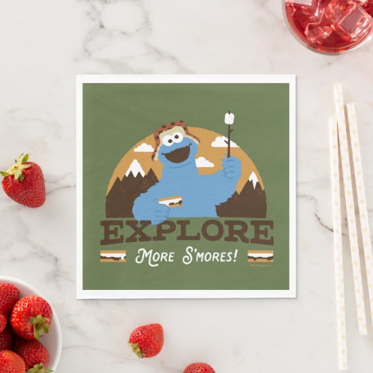 Serviette En Papier Cookie Monster | Explorer plus S'mores (En situation)