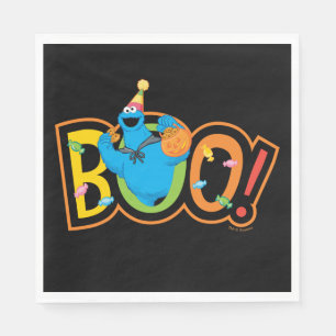 Serviette En Papier Cookie Monster   Halloween Boo !