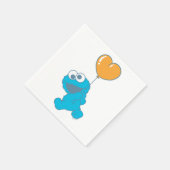 Serviette En Papier Cookie Monster Heart Balloon (Coin)