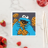 Serviette En Papier Cookie Monster mangeant tous les cookies (En situation)