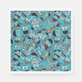 Serviette En Papier Cookie Monster | Nom Nom Nom Nom Motif (Devant)