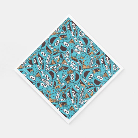 Serviette En Papier Cookie Monster | Nom Nom Nom Nom Motif (Coin)