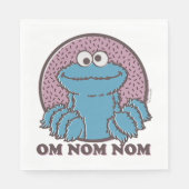 Serviette En Papier Cookie Monster | Om Nom Nom (Devant)