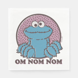 Serviette En Papier Cookie Monster   Om Nom Nom Nom