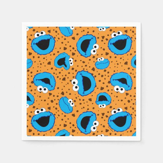 Serviette En Papier Cookie Monster on Cookie Pattern (Devant)