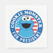 Serviette En Papier Cookie Monster pour le président (Devant)