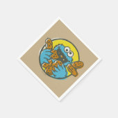 Serviette En Papier Cookie Monster Retro (Coin)