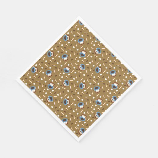 Serviette En Papier Cookie Monster S'mores Motif (Coin)
