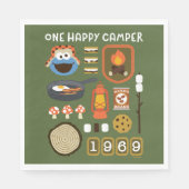 Serviette En Papier Cookie Monster | Un Camper Heureux (Devant)