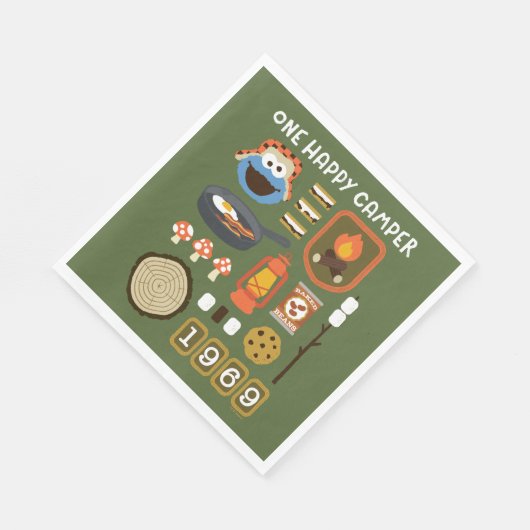 Serviette En Papier Cookie Monster | Un Camper Heureux (Coin)