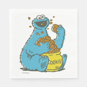 Serviette En Papier Cookie Monster Vintage