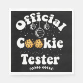 Serviette En Papier Cookie Tester officiel Amateurs de Cookie Noël (Devant)