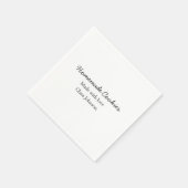 Serviette En Papier Cookiers faits maison ajouter votre nom de texte j (Coin)