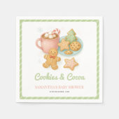 Serviette En Papier Cookies and Cocoa Winter Baby Shower  (Devant)