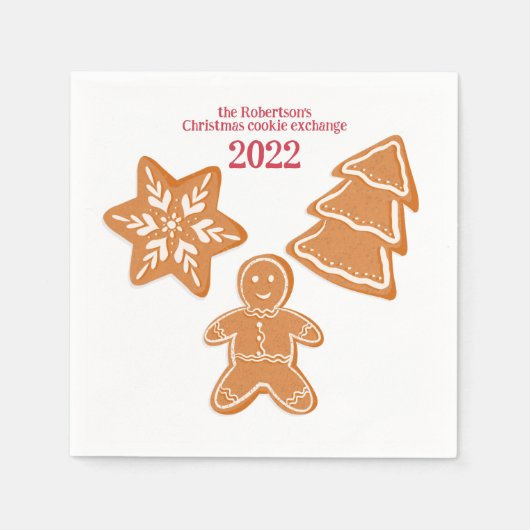 Serviette En Papier Cookies au pain d'épice (Devant)
