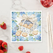 Serviette En Papier Cookies avec fleurs d'hydrangea (En situation)