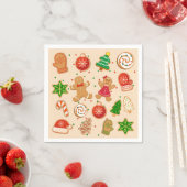 Serviette En Papier Cookies de Noël (En situation)