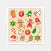 Serviette En Papier Cookies de Noël (Devant)