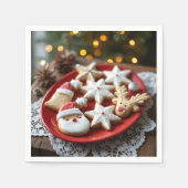 Serviette En Papier Cookies de Noël (Devant)