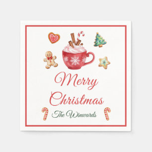 Serviette En Papier Cookies de Noël et fête du cacao
