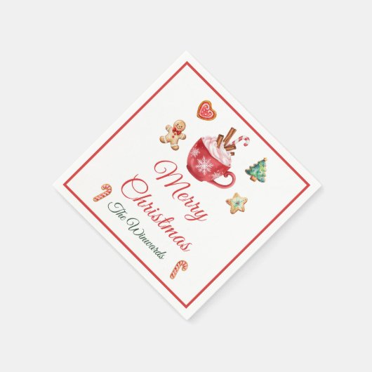 Serviette En Papier Cookies de Noël et fête du cacao (Coin)