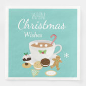 Serviette En Papier Cookies de Noël et vacances chocolat chaud (Devant)