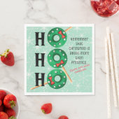 Serviette En Papier Cookies de Noël Funny Ho Ho Ho Holiday (En situation)