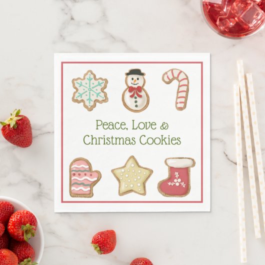 Serviette En Papier Cookies de Noël mignons (En situation)
