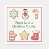 Serviette En Papier Cookies de Noël mignons (Devant)