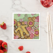 Serviette En Papier Cookies de Noël serviettes (En situation)