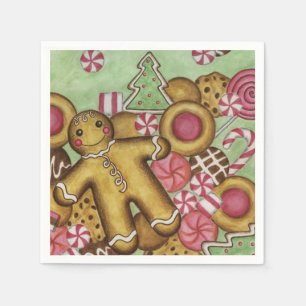 Serviette En Papier Cookies de Noël serviettes