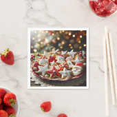 Serviette En Papier Cookies de sucre de Noël fantaisie (En situation)