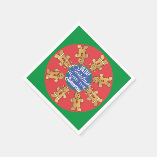 Serviette En Papier Cookies en pain d'épice de Noël (Coin)