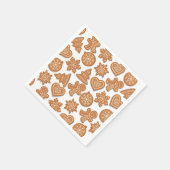 Serviette En Papier Cookies en pain d'épice de Noël (Coin)