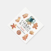 Serviette En Papier Cookies et cacao Baby shower de Noël (Coin)