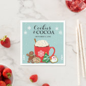 Serviette En Papier Cookies et cacao Fête de Noël (En situation)