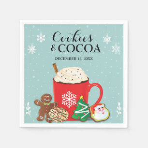 Serviette En Papier Cookies et cacao Fête de Noël